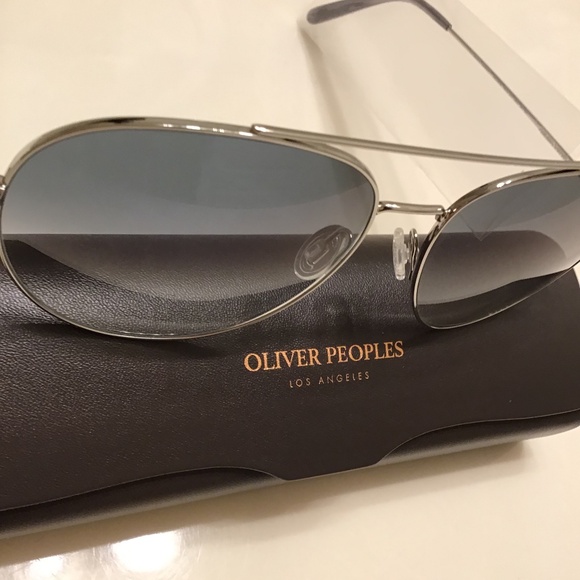 OLIVER PEOPLES AIRDALE AVIATOR SUNGLASSES - Picture 10 of 16